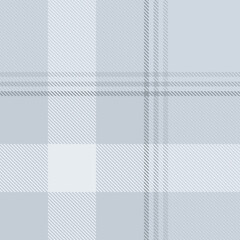 Gray tartan plaid fabric seamless pattern of check background tartan with a textile fabric plaid texture. Tartan Scotland seamless plaid pattern vector. Retro background fabric.