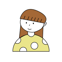 human avatar in cute minimal line  