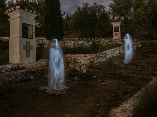 Representacion de fantasmas en el convento de Santa catarina, onda; castellon