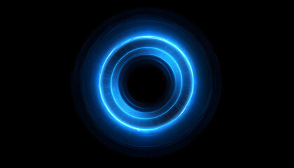 glowing electric green hologram circles light background