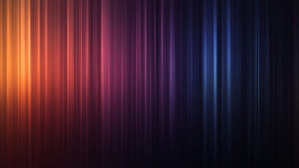gradient background transitioning from deep blue to warm orange, creating visually striking effect. This colorful design evokes sense of energy and movement