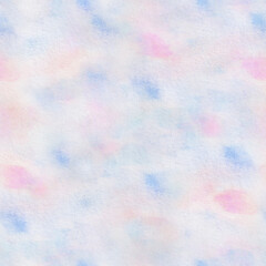 Light grey background with shades of blue and pink. Vintage watercolor background. Seamless pattern.