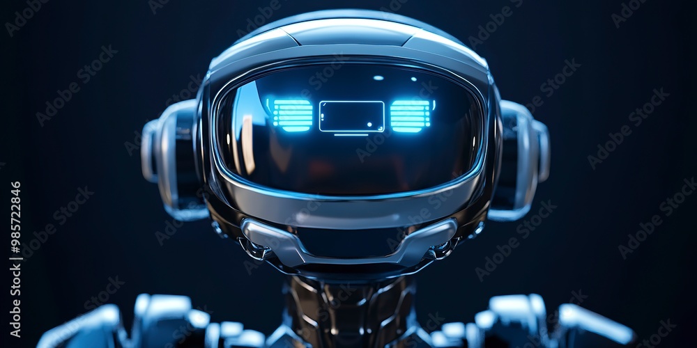 Poster ai robot autopilot concept