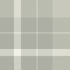 Gray tartan plaid fabric seamless pattern of check background tartan with a textile fabric plaid texture. Tartan Scotland seamless plaid pattern vector. Retro background fabric.