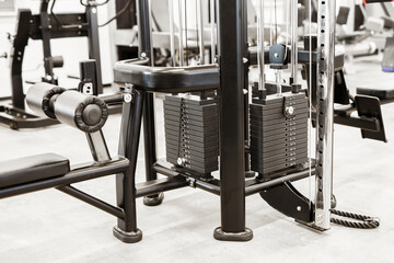 Block trainer in the gym for fitness and bodybuilding.