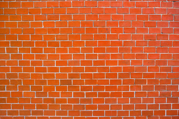 Red brick wall background. Old brickwork texture. Rock block pattern. Vintage stonewall. Abstract grunge urban design. Textured surface building.