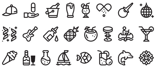 Fototapeta premium Different items icons.eps