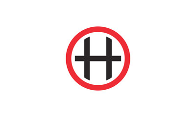 Obraz premium a graphic image with H and O theme, on a white background. vector graphic base.