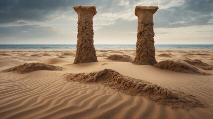 sandcastle pillar