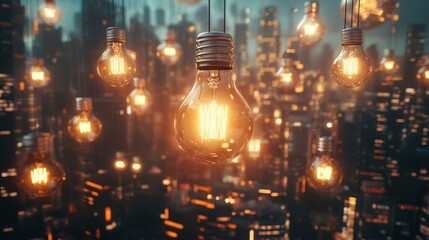 Lightbulb Cityscape.