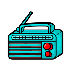 cartoon  classic radio illustration art