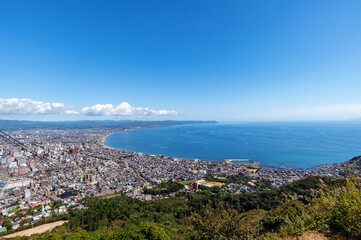 【北海道】函館山から眺める函館市内の景観
