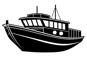 boat silhouette vector,boat icon style