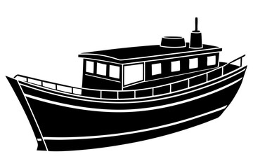 boat silhouette vector,boat icon style