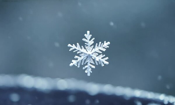christmas snowflake on a snow