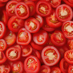seamless pattern of  tomatoes on the market