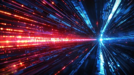 Laser beam communication, focusing on the use of light for high-speed data transmission across vast distances.