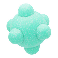 3D Plastic Resin Aqua Bubble Orb. 3D Icon