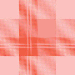 Red tartan plaid fabric seamless pattern of check background tartan with a textile fabric plaid texture. Tartan Scotland seamless plaid pattern vector. Retro background fabric.