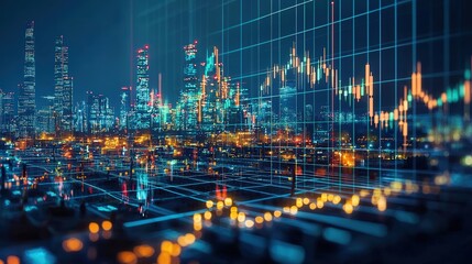 Naklejka premium Commodity price shifts driven by supply and demand dynamics in energy markets, influenced by global policies.
