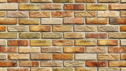 Painted brick wall texture with realistic pattern for background copy space
