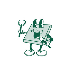 Pizza box character illustration