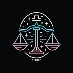 Vector graphic icon illustrations of Zodiac signs and symbols with line art tattoo design
