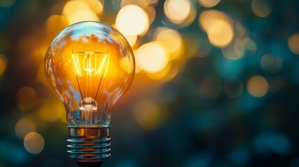A conceptual image showcasing a light bulb as a metaphor for an innovative breakthrough and smart idea, symbolizing genius marketing strategy planning and creative thinking in business.