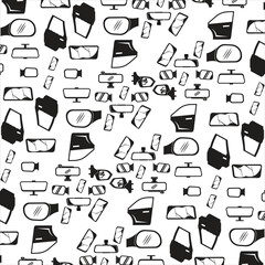 Seamless car part pattern vector, ideal for automotive design projects, vehicle-related graphics, and mechanical-themed illustrations.