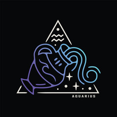 Vector graphic icon illustrations of Zodiac signs and symbols with line art tattoo design