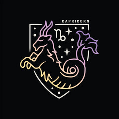 Vector graphic icon illustrations of Zodiac signs and symbols with line art tattoo design