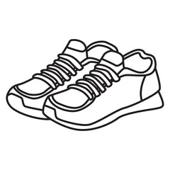 sport shoes doodle icon transparent background