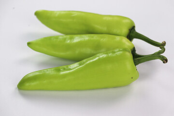 Close-Up of Fresh Green Banana Peppers