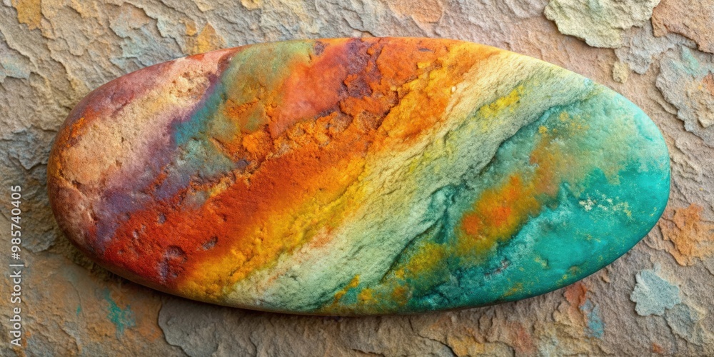 Aufkleber abstract painted stone or putty surface with a blend of colors, perfect for background texture in de