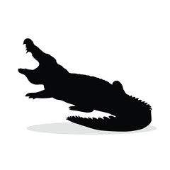 Alligator Silhouette, cute Alligator Vector Silhouette, Cute Alligator cartoon Silhouette, Alligator vector Silhouette, Alligator icon Silhouette, Alligator vector																									