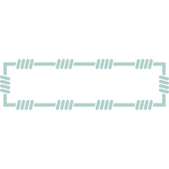 Aesthetic Abstract Rope Pattern Decorative Geometric Shape Frame