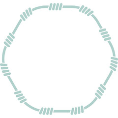 Aesthetic Abstract Rope Pattern Decorative Geometric Shape Frame