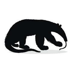 Anteater Silhouette, cute Anteater Vector Silhouette, Cute Anteater cartoon Silhouette, Anteater vector Silhouette, Anteater icon Silhouette, Anteater vector																									