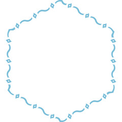 Aesthetic Abstract Wavy Pattern Decorative Geometric Shape Frame