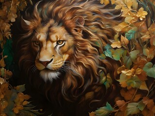 portrait of a lion