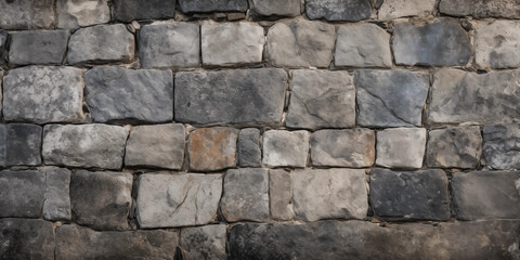 Obraz premium Stone Wall Texture Rough Grey Masonry Background