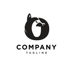 Fototapeta premium Letter O Raccoons wild trapper logo icon vector.