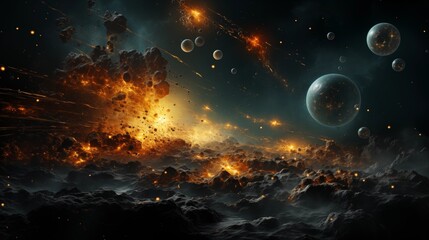 Sun, planets of the solar system.