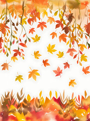 Autumn leaves background lined notepad 