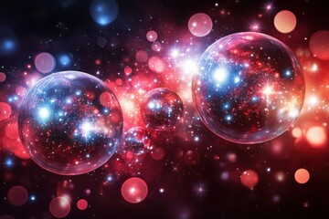 Cosmic bubbles floating in vibrant galaxy