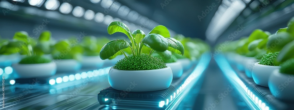 Poster advanced hydroponic system with computer-controlled environment