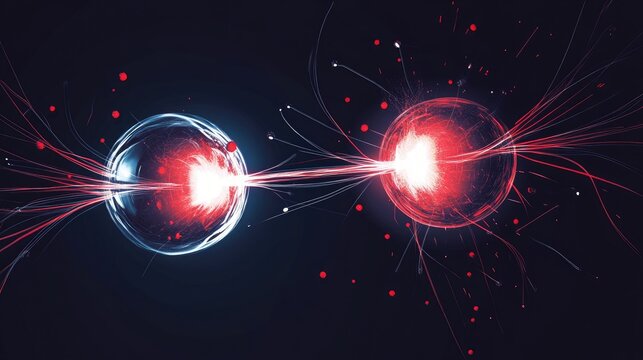 Diagram of Coulomb law with two charged particles repelling and attracting each other.