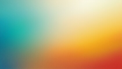 Abstract grainy gradient background in white, gold, red, blue and green for summer poster.