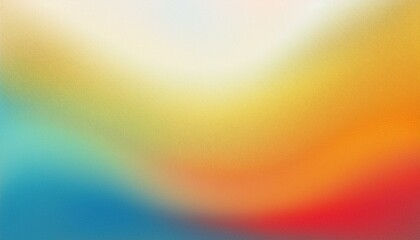 Abstract grainy gradient background in white, gold, red, blue and green for summer poster.