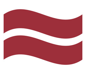 Latvia waving flag isolated on white background. Vector